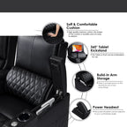 Haiylee Zero Gravity Home Theater Seating Top Grain Leather Recliner Sofa Power Headrest Footrest