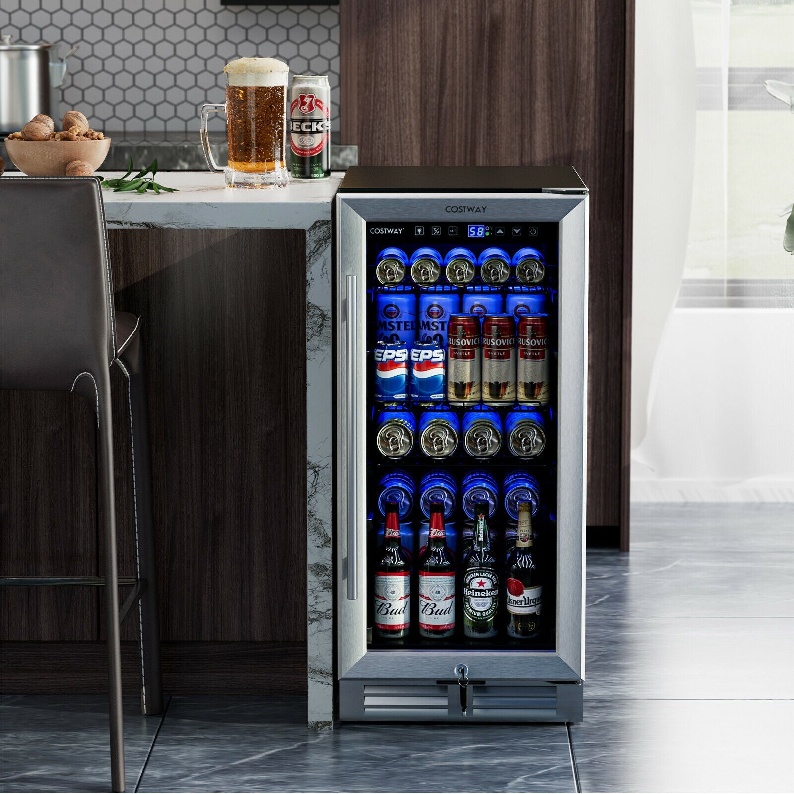 Costway 100-Can Beverage Cooler