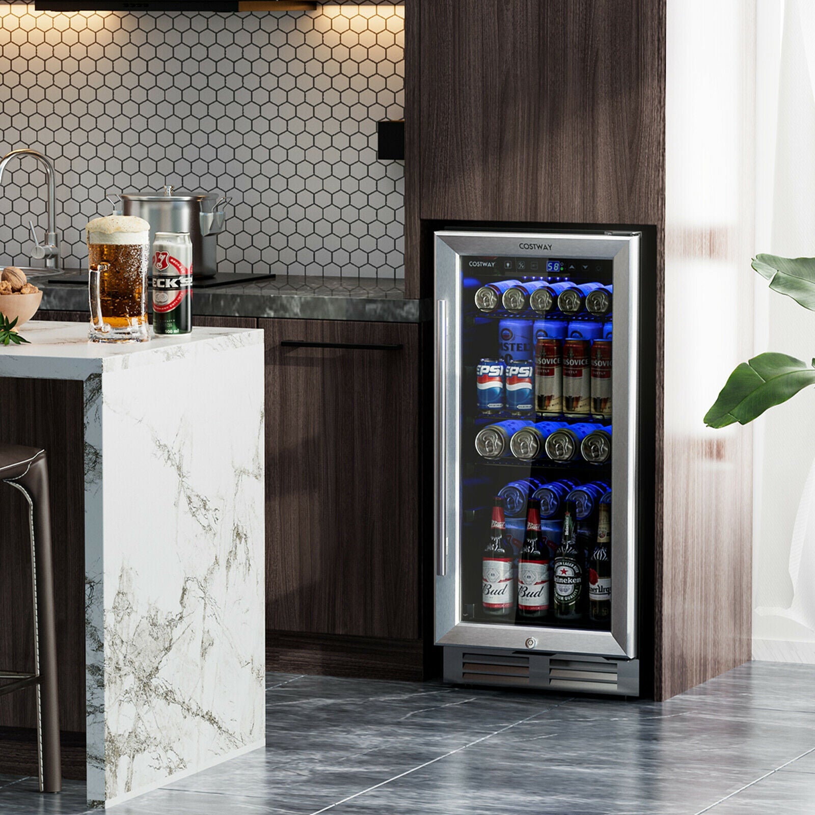 Costway 100-Can Beverage Cooler