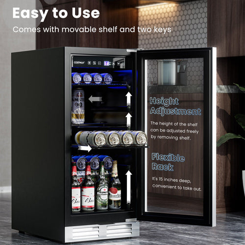 100-Can Beverage Refrigerator