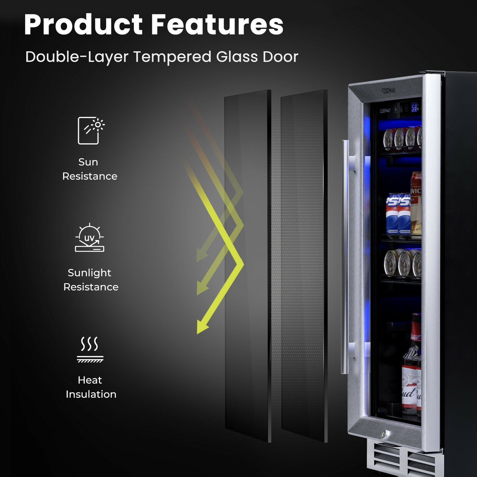 Costway 100-Can Beverage Cooler