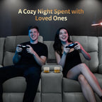 Two Seater Recliner Sofa With USB Charging Port And Cup Holders