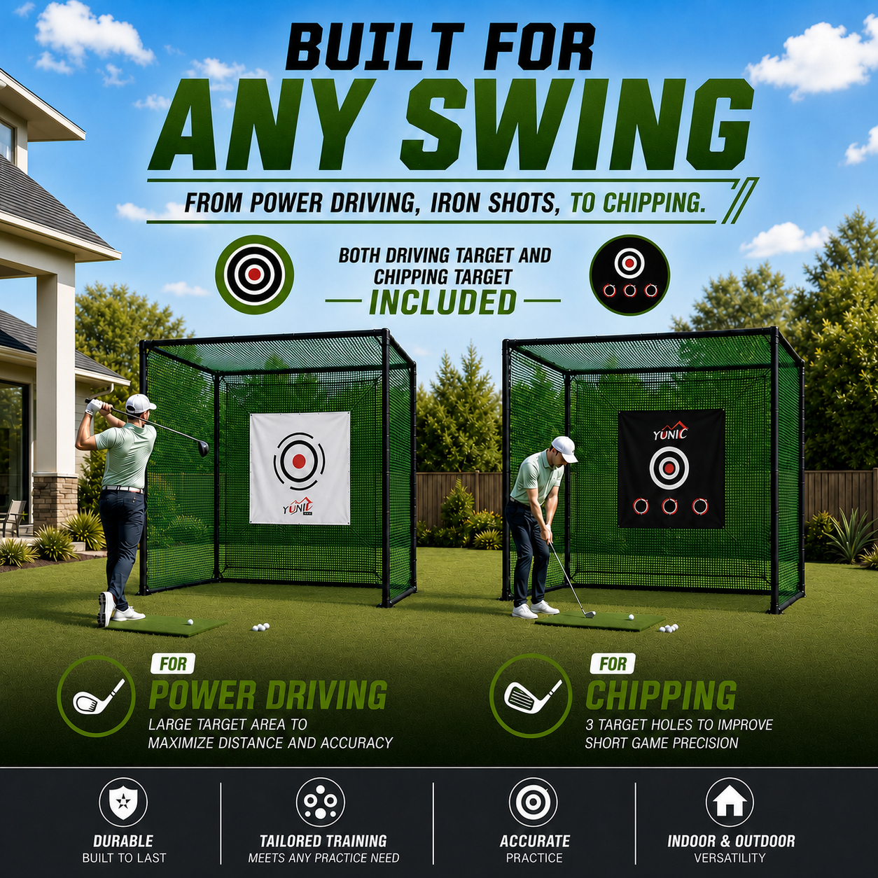 Golf Driving Practice Cage (Green)