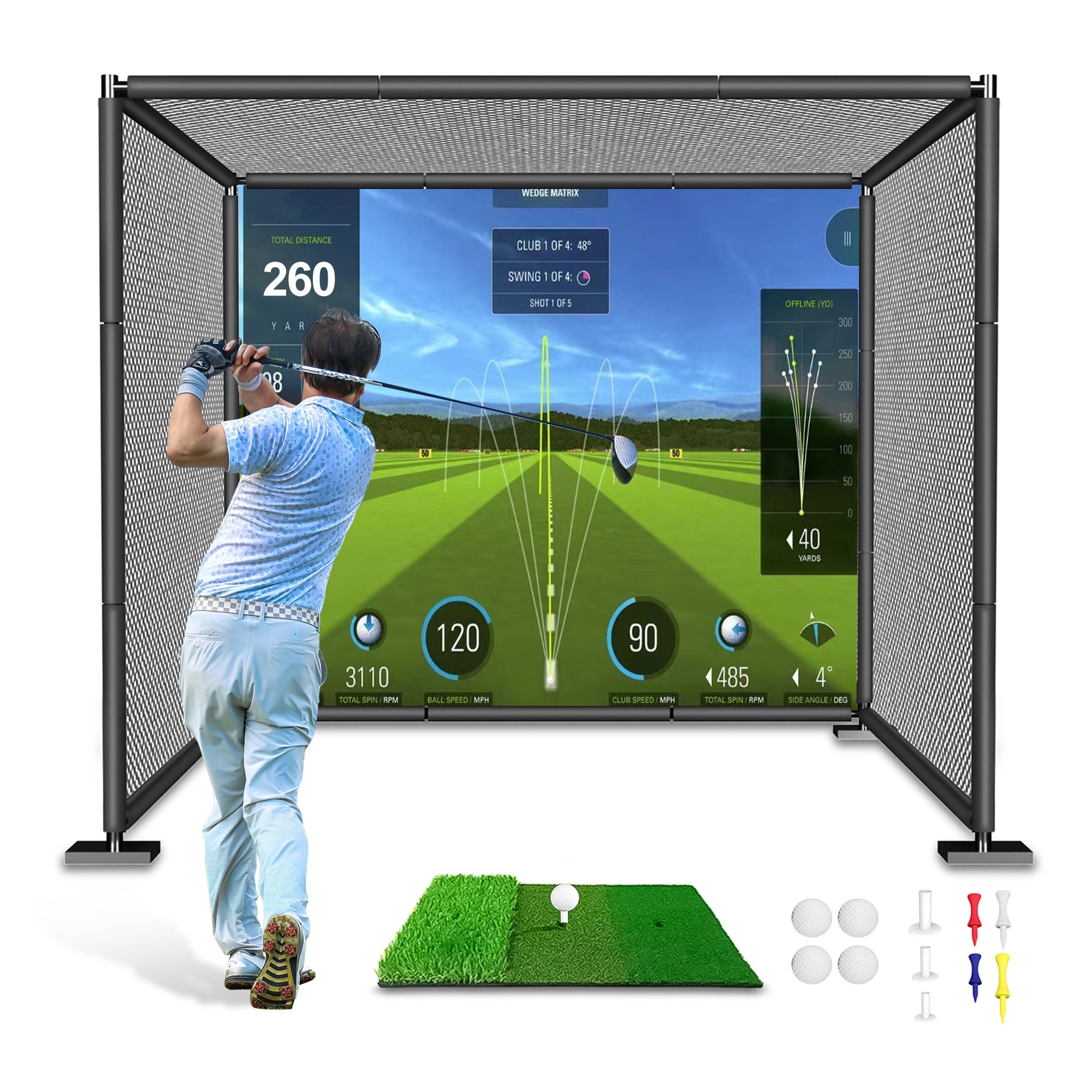 Yunic Golf Driving Cage and Impact Screen