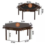 62.2 In. W 4-6-Player Wood Poker Table with Removable Top and Cup and Card Holders