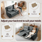 Two Seater Recliner Sofa With USB Charging Port And Cup Holders