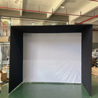 10/12/14Ft Outdoor Golf Training Simulator Cage Sports Practice Golf Simulator Enclosure with Impact Netting and All Poles