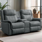 Two Seater Recliner Sofa With USB Charging Port And Cup Holders