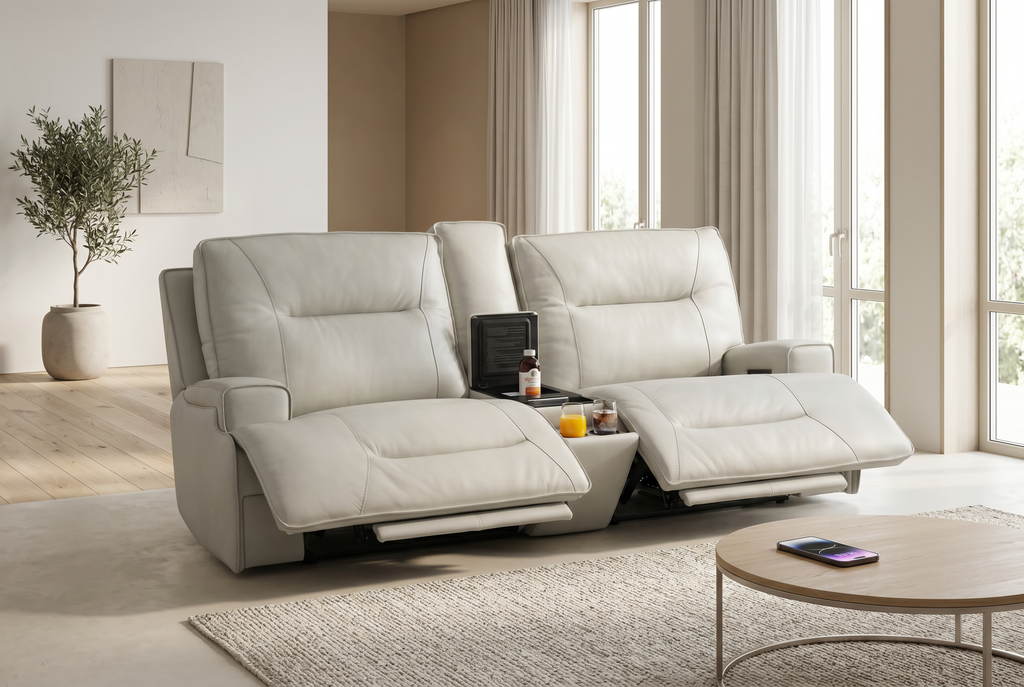 Atlas Fog 2-Piece Power Reclining Sofa Set