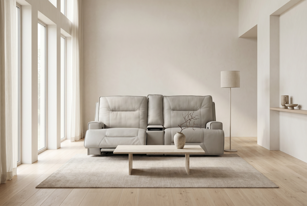 Atlas Fog 2-Piece Power Reclining Sofa Set