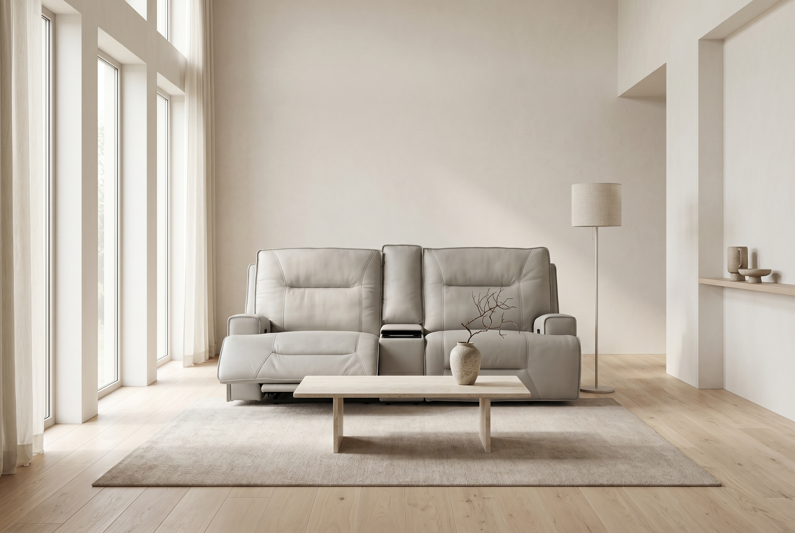 Atlas Fog Zero Gravity Power Reclining Sofa w/ Cooling Compartment