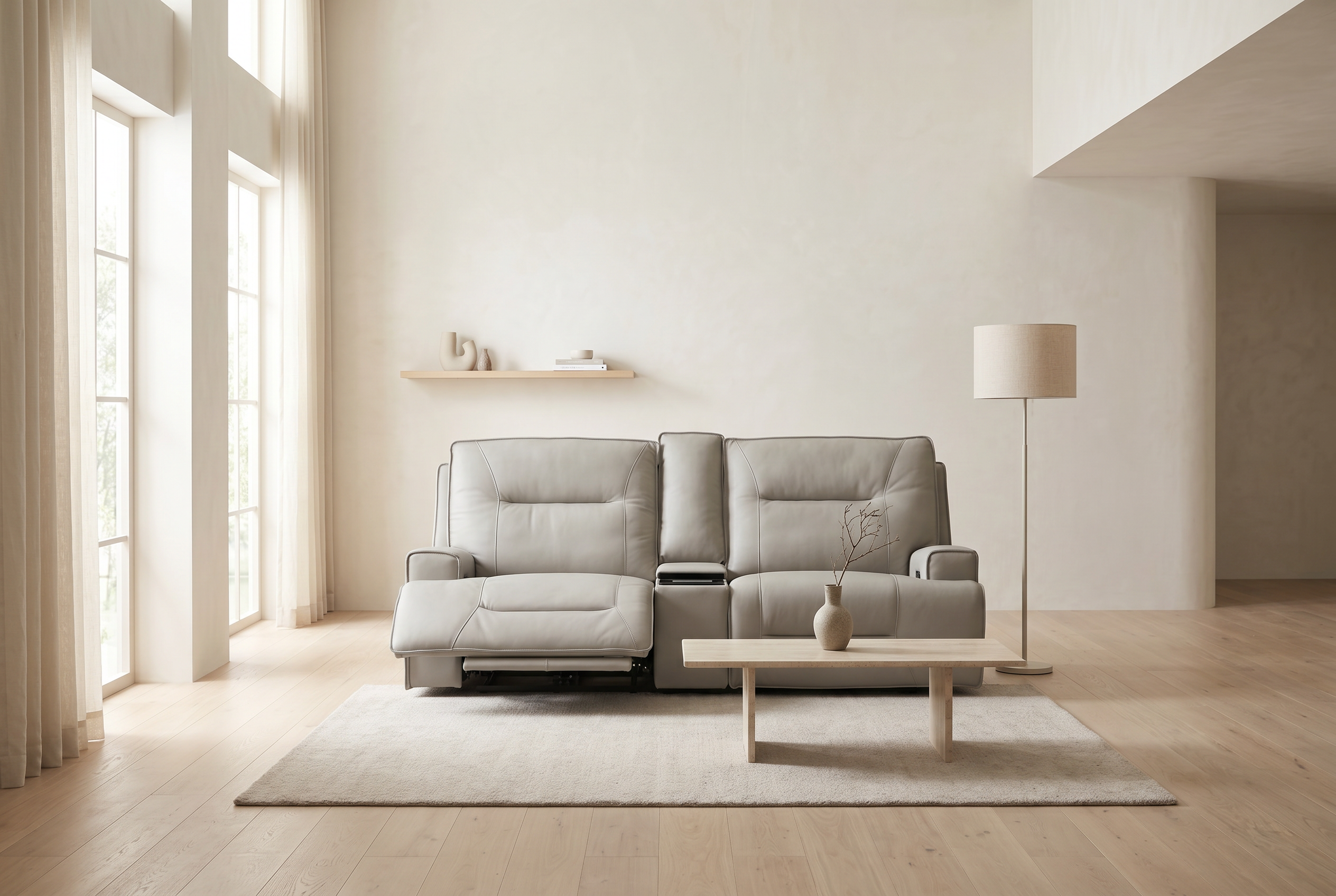 Atlas Fog Zero Gravity Power Reclining Sofa w/ Cooling Compartment