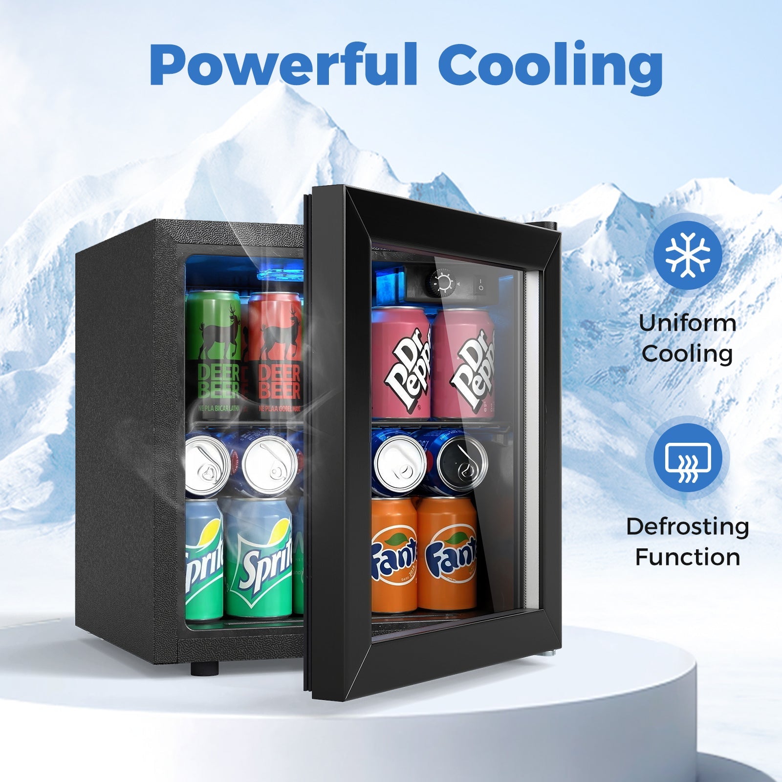 Costway Beverage Refrigerator 1.3 Cu. Ft.