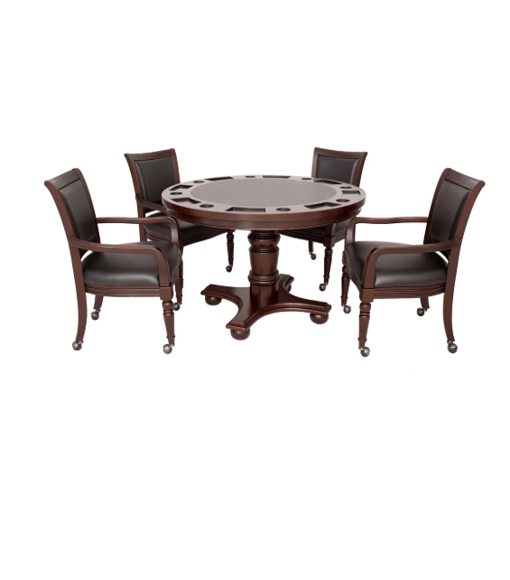 Bridgeport 48in Poker Table & Chairs