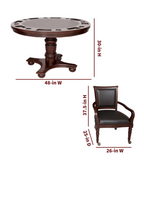 Bridgeport 48in Poker Table & Chairs