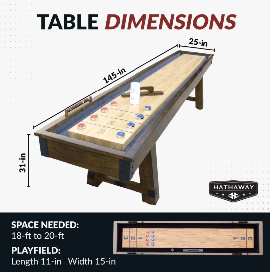 Hathaway Cheyenne 12ft. Shuffleboard Table