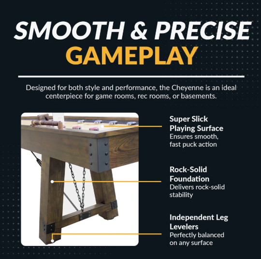 Hathaway Cheyenne 12ft. Shuffleboard Table