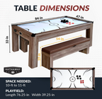 Hathaway Driftwood 7ft. Air Hockey & Ping Pong Table