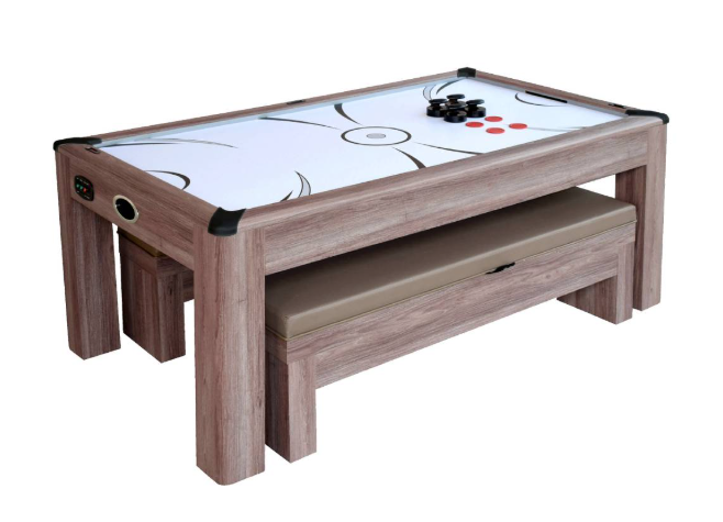 Hathaway Driftwood 7ft. Air Hockey & Ping Pong Table
