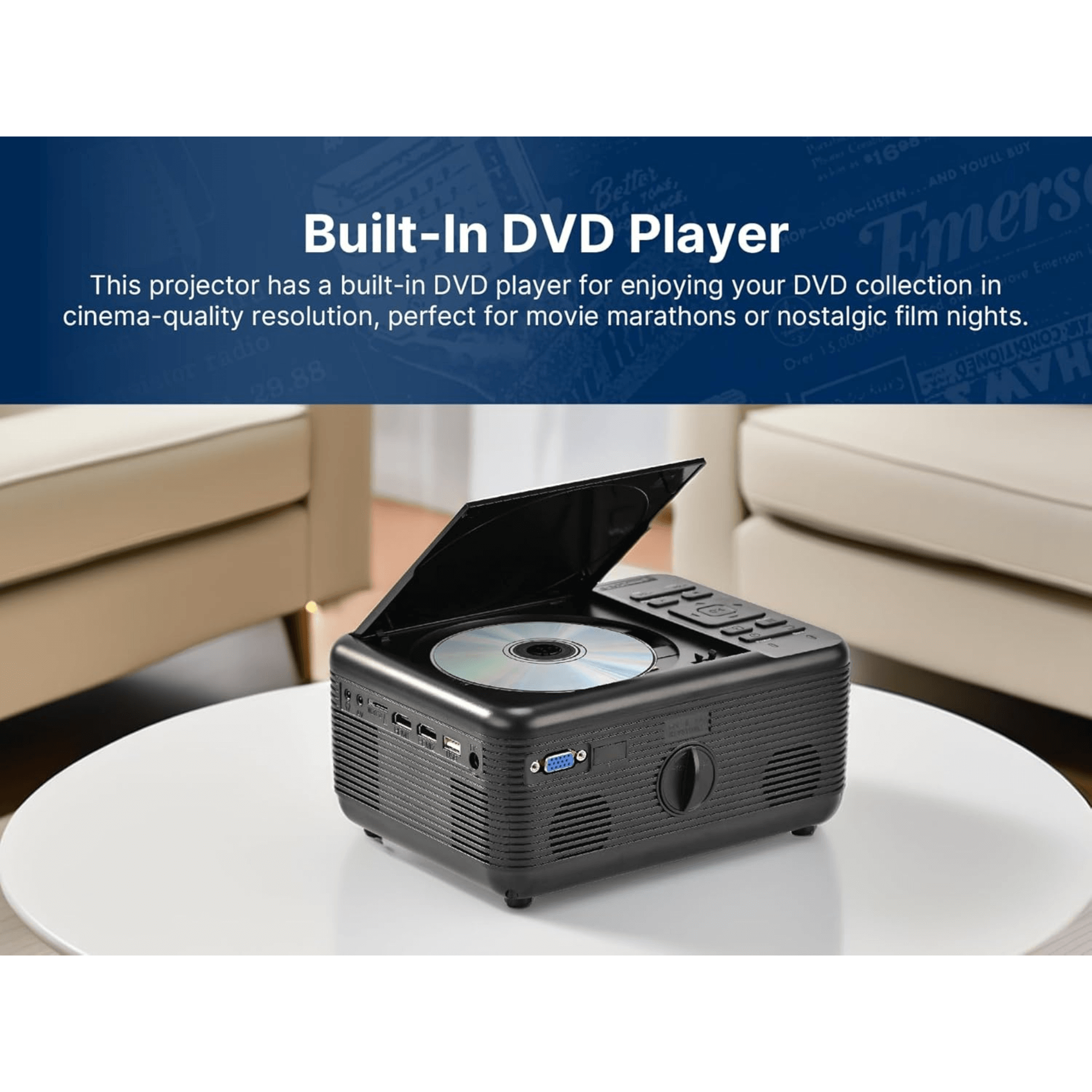 Emerson 120" Home Theater LCD Projector