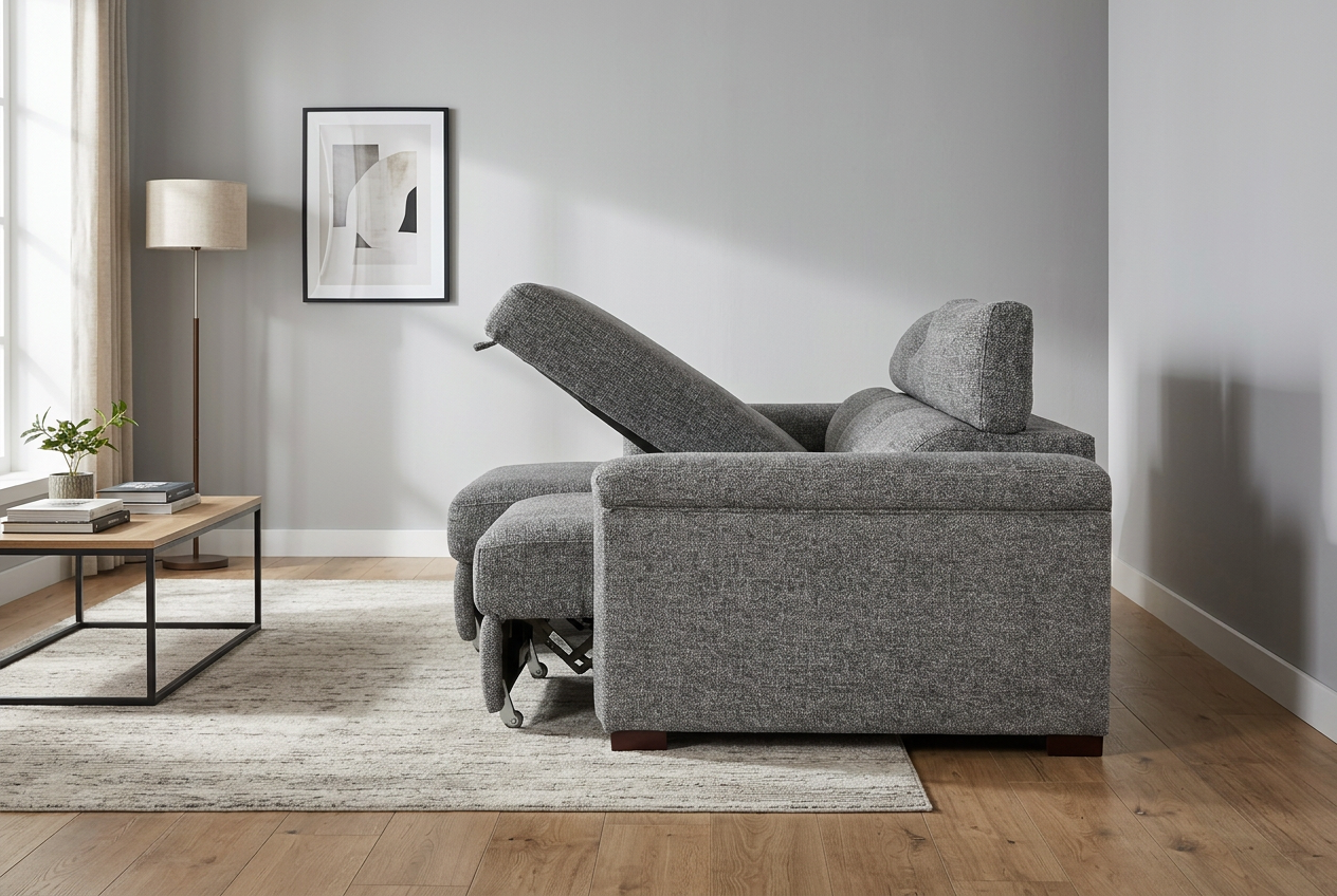 Lucious Gray Double Slider Power Sectional Sofa