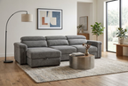 Lucious Gray Double Slider Power Sectional Sofa