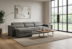 Lucious Gray Double Slider Power Sectional Sofa