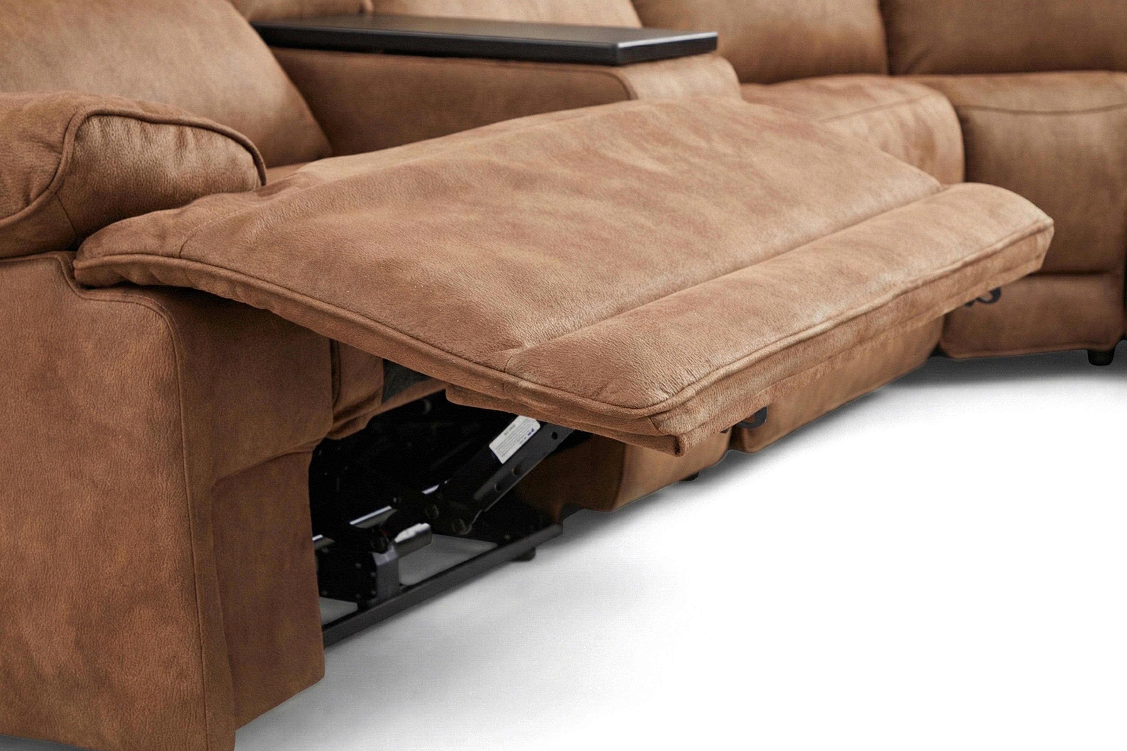Viva Home Mocha 6-Piece Power Reclining Sectional with Immersive Sound System