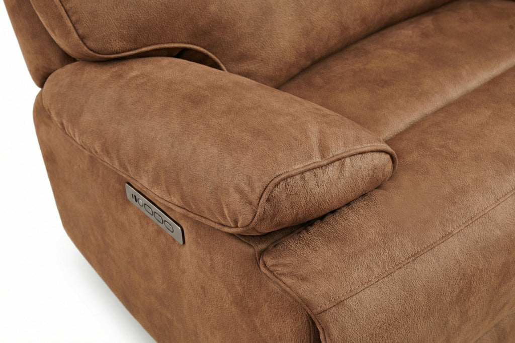 Viva Home Mocha 6-Piece Power Reclining Sectional with Immersive Sound System