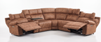 Viva Home Mocha 6-Piece Power Reclining Sectional with Immersive Sound System