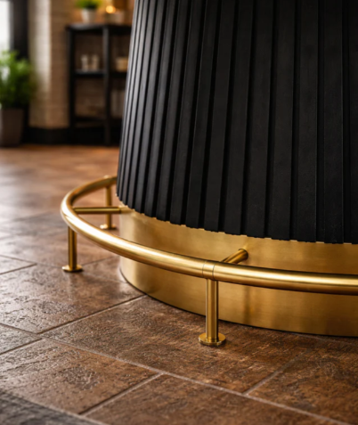 RAM Game Room Prohibition Collection Foot Rail for 60" Poker Table