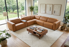 Viva Home Caramel 6-Piece Power Reclining Sectional