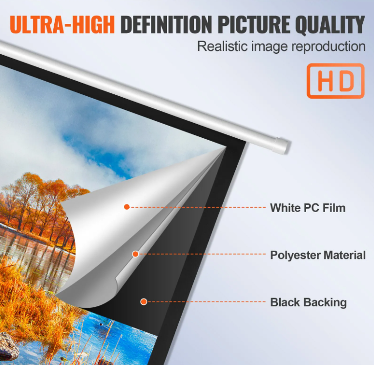 Vevor 100" Retractable Projector Screen