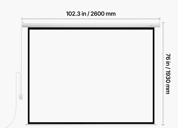 Vevor 120-Inch Motorized Projector Screen