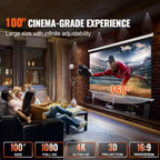 Vevor 100" Retractable Projector Screen