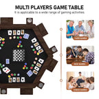 62.2 In. W 4-6-Player Wood Poker Table with Removable Top and Cup and Card Holders