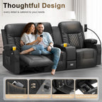 Three Seat Recliner Sofa With USB Ports And Storage