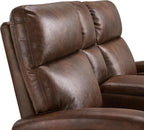 65.7 Inch Dark Brown Zero Wall Power Recliner Loveseat