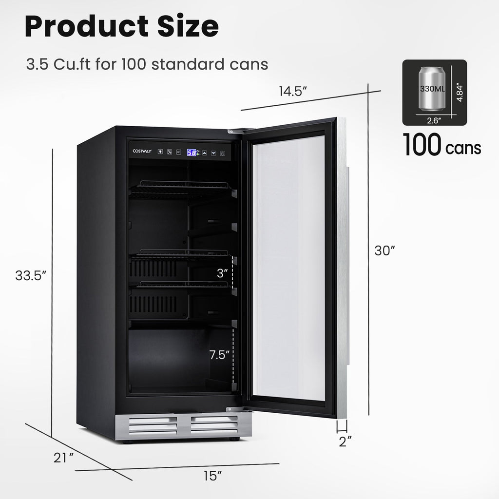 Costway 100-Can Beverage Cooler