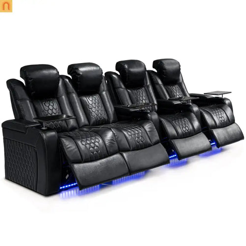 4-Seat Reclining Home Theater Sofa