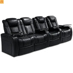 4-Seat Reclining Home Theater Sofa