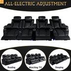4-Seat Reclining Home Theater Sofa
