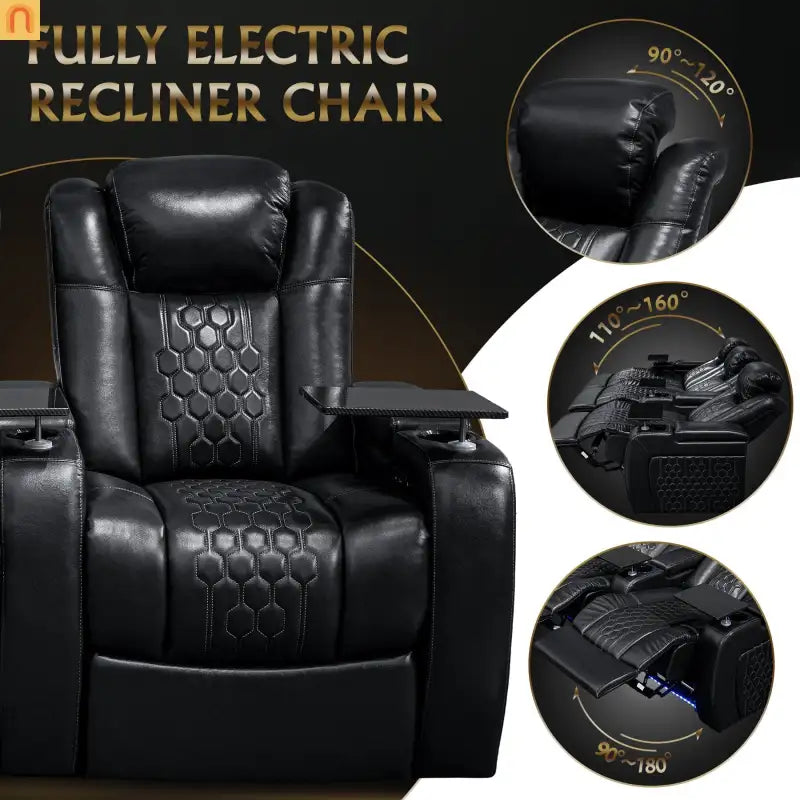 3-Seat Reclining Home Theater Sofa