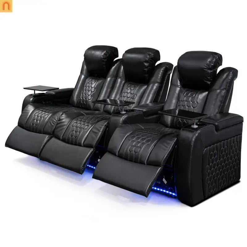 3-Seat Reclining Home Theater Sofa