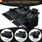 3-Seat Reclining Home Theater Sofa