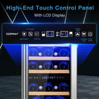 Costway 30-Bottle Dual-Zone Wine Cooler